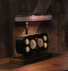 Steampunk Industrial / Antique Vintage Gauges / Automotive  / Rat  Hot rod / Lamp #3232