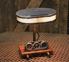 Steampunk Industrial / Vintage Stewart Warner Gauges / Automotive / Lamp #2711
