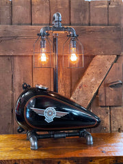 Steampunk Industrial, Original Motorcycle HD Gas Tank Lamp  #3453