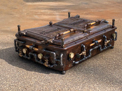 Steampunk Industrial Kewanee Boiler Door Coffee Table  #3046