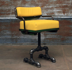 Steampunk Industrial Antique John Deere Tractor farm Chair Chairs Bar Stool #1735