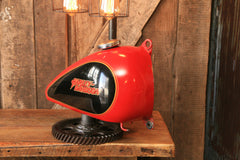Steampunk Industrial Lamp, Re/Purposed Harley Davidson Motorcycle Gas Tank -  #810 SOLD