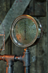 Steampunk Industrial Lamp, Steam Gauge #239 - SOLD