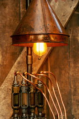 Steampunk, Industrial Lamp, Antique Hit/Miss Engine Oilier, Steam Lamp #425 - SOLD
