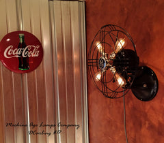 Steampunk 1940’s General Electric wall Fan Lamp Wall Sconce Light , # DC17
