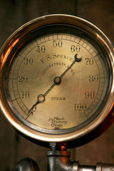 Steampunk Industrial Steam Gauge Lamp, Minneapolis MN #651
