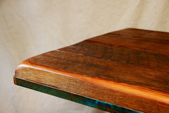Antique 1920's Pub Table Stand, Reclaimed MN Barn Wood Top - #505 SOLD