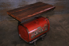 Steampunk Lamp, Antique Farmall Tractor Fuel Tank Table / Farm #3926