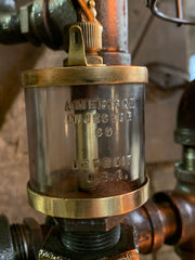 Steampunk Industrial / Steam Gauge Lamp / New York / Oiler / Lamp #3117