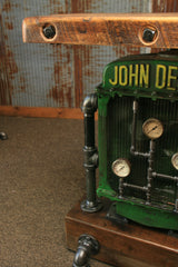 Antique Steampunk Industrial Table Stand, Hostess Station, Pub Table, Reclaimed Wood , John Deere #1504