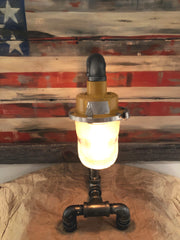 Steampunk Industrial / Antique Runway Light  / “tail dragger” /  Airplane / Aviation / #dc130