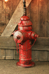 Steampunk Industrial Fire Hydrant, Steam Gauge Floor Lamp #979