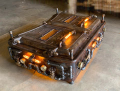 Steampunk Industrial Kewanee Boiler Door Coffee Table  #3046