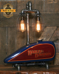 Steampunk Industrial / Antique 1929 Harley Davidson Motorcycle Gas Tank / Lamp #4005 sold