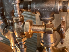 Steampunk Industrial / Steam Gauge Lamp / Gear / Oiler / Lamp #3321