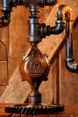 Steampunk Industrial Steam Gauge Lamp, #662