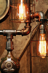 Steampunk Industrial Steam Gauge Lamp, Minneapolis MN #651