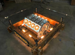 Steampunk Industrial / Carroll Shelby / 427 Engine Block  / Automotive / Barnwood / coffee Table #3330