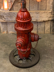 Steampunk Industrial / Fire Hydrant / Floor Lamp / Steam Gauge / Lamp #2572