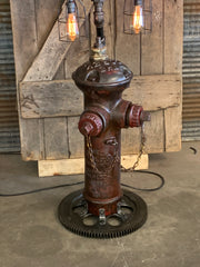 Steampunk Industrial / Fire Hydrant / Floor Lamp / Steam Gauge / Lamp #3188