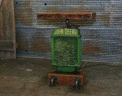 Antique Steampunk Industrial Table Stand, Hostess Station, Pub Table, Reclaimed Wood Top,John Deere #2057