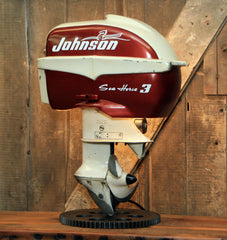 Steampunk Industrial / Antique Johnson Boat Motor / Nautical / Marine / Cabin / Lamp #2174