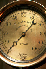 Steampunk Industrial Steam Gauge Lamp, Minneapolis MN #651