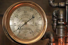 Steampunk Industrial / Steam Gauge Lamp / Milwaukee  / Allis Chalmers / Oiler / Farm Tractor  / Lamp #3031