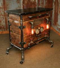 Steampunk Industrial Bar / Hostess Stand / Table / Pub /  Buffet / #1310