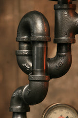 Steampunk Industrial Steam Gauge Lamp, Minneapolis MN #651
