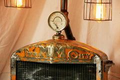 Steampunk Minneapolis Moline Farm Steam Gauge Lamp Floor - SOLD