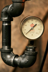 Steampunk Industrial Steam Gauge Lamp, Minneapolis MN #651