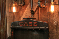 Steampunk Industrial , Antique Case Radiator Floor Lamp Farm  - #627