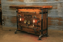 Steampunk Industrial / Bar / Railroad / Hostess Stand / Table / Pub / #1638