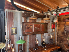 Steampunk Industrial / Antique Ford Tailgate Wall Light / Sconce / Barnwood /Automotive /  Lamp #3936