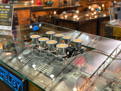 Industrial / "Pub" Height 42" / Carroll Shelby 289 Engine / Table Ford Shelby / Automotive / Pub Rail / Table #3501 Barrett Jackson