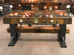 Steam punk Industrial Barnwood Steam Gauge Table / DESK / ford Shelby / Automotive  /   #2001