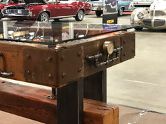 Steam punk Industrial Barnwood Steam Gauge Table / DESK / ford Shelby / Automotive  /   #2001