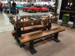 Steam punk Industrial Barnwood Steam Gauge Table / DESK / ford Shelby / Automotive  /   #2001