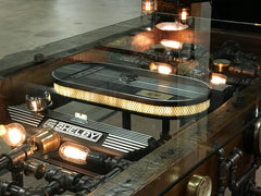 Steam punk Industrial Barnwood Steam Gauge Table / DESK / ford Shelby / Automotive  /   #2001