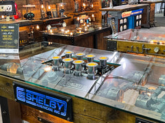 Industrial / "Pub" Height 42" / Carroll Shelby 289 Engine / Table Ford Shelby / Automotive / Pub Rail / Table #3501 Barrett Jackson