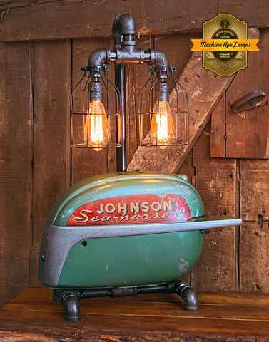 Steampunk Industrial / Boat Motor / Johnson / Nautical / Marine / Cabin /  Lamp #4240