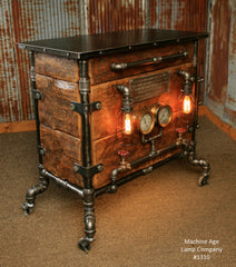 Steampunk Industrial Bar / Hostess Stand / Pub /  Buffet / #1310b custom