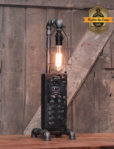 Steampunk Industrial / F4 Phantom / Aviation / Airplane Instrument Panel / Lamp #4725