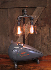 Steampunk Industrial, Original Motorcycle HD Gas Tank Lamp  #3112