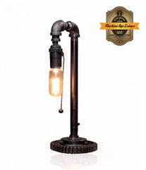 Steampunk Industrial / Antique Gear Base Lamp / Gear / General Electric  / Lamp #4709