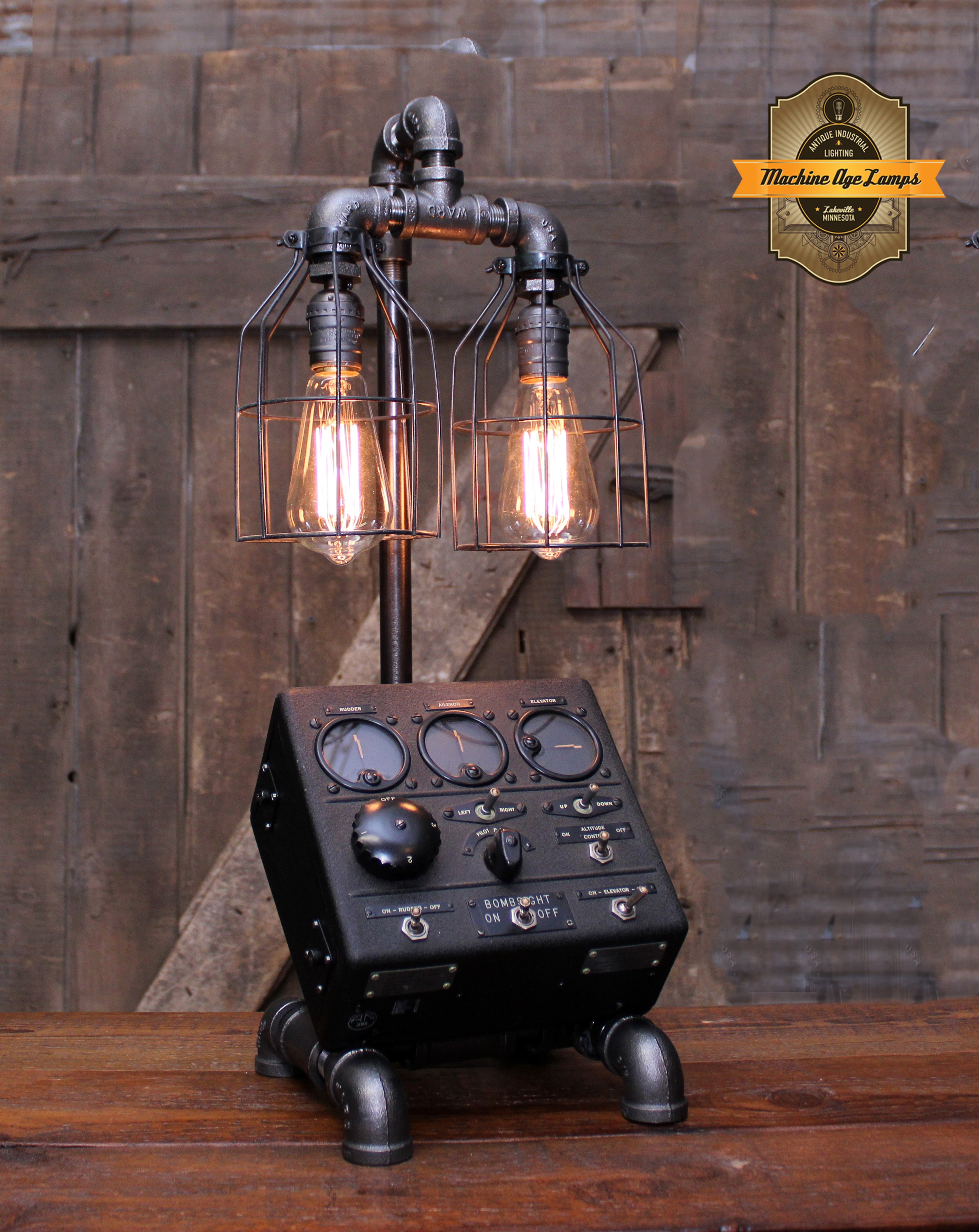 Steampunk c1940 US Army Air Force B-17 Bomber Autopilot Box, Aviation, Military #4366