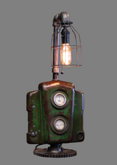 Steampunk Industrial Lamp / John Deere Farm Tractor / Lamp #4452