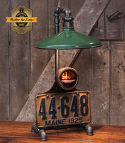 Steampunk Industrial Lamp / Antique Taillight / Automotive / Stop lens / Maine  / 1920's / #4535