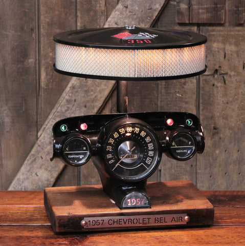 Steampunk Industrial / Antique 1957 Chevy Bel Air Dash / Hot rod / Automotive / Lamp #4437